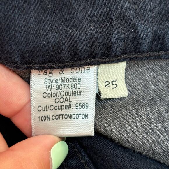 Rag and Bone Fringe Coal Denim‎ Cutoff Jean Shorts Women’s Size 25 - Picture 2 of 10